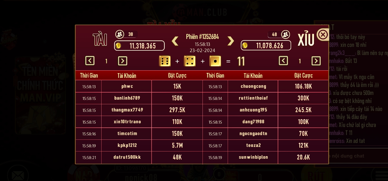 chức năng điều khiển trong game tài xỉu link tải manclub